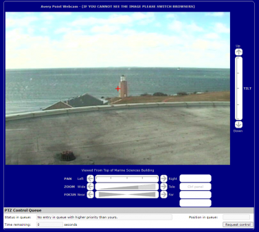 View from UConn's Avery Point live camera